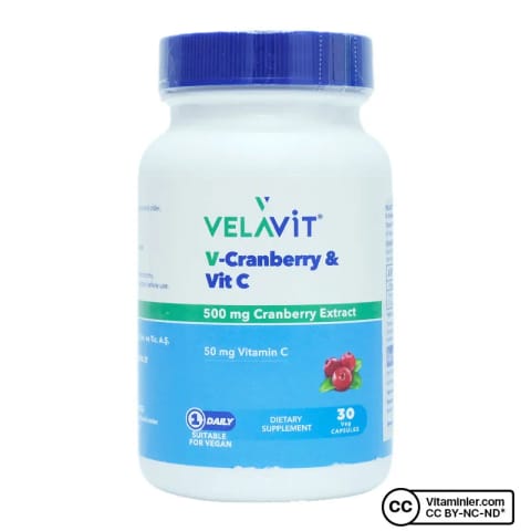 Velavit V-Cranberry Vitamin C 30 کپسول