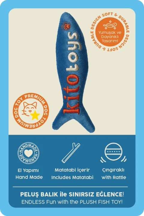 اسباببازی ماهی پولیشی گربه kito Toys (حاوی MATATABI)