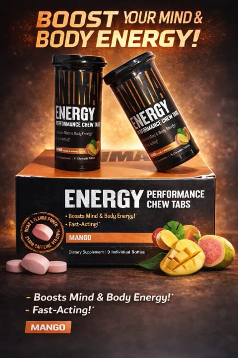 Universal Nutrition Animal Energy پری‌ورکاوت تقویت ذهن ۱۶ عددی بسته ۹ عددی