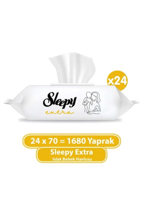 Sleepy Extra دستمال مرطوب 70 عددی × 24 (1680 برگ)