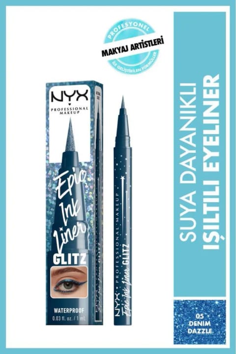 خط چشم NYX Professional Makeup Epic Ink Liner Glitz - Denim Dazzle