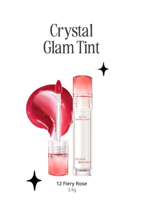 CLIO Crystal Glam Tint — 12 Fiery Rose