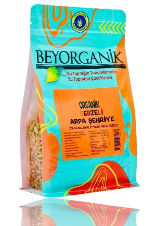 BEYORGANİK سبزیجات ارگانیک با جو رشته‌ای ۲۵٪ ۱۰۰ گرمی (بدون آفت‌کش و آفلاتوکسین...)