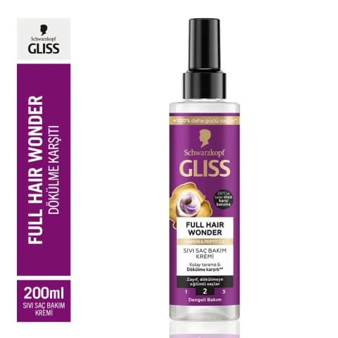 Gliss Full Hair Wonder کافئین و پپتید نرم‌کننده ضد ریزش مو ۲۰...