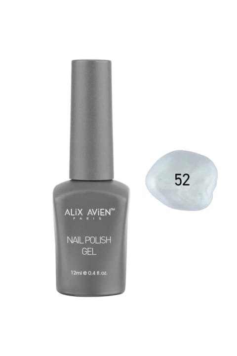 لاک ژلی دائمی مرواریدی سفید Alix Avien 52 - 12 میلی‌لیتر