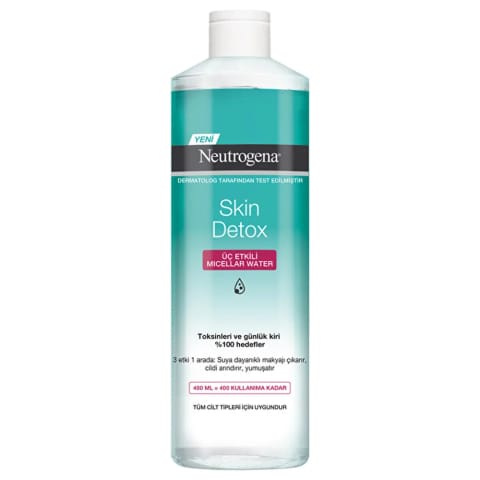 Neutrogena Skin Detox سه‌گانه Micellar پاک‌کننده صورت 400 میلی‌لیتر