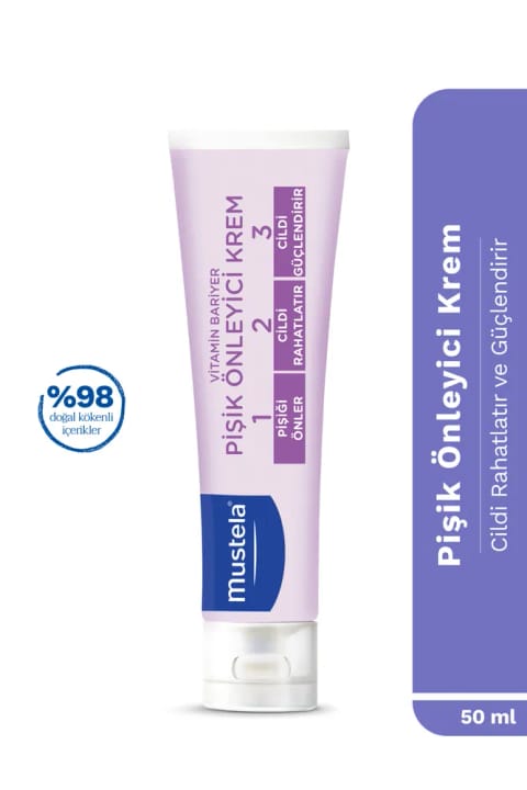 Mustela Vitamin Barrier کرم سوختگی پوشک 1.2.3 50 میلیلیتر