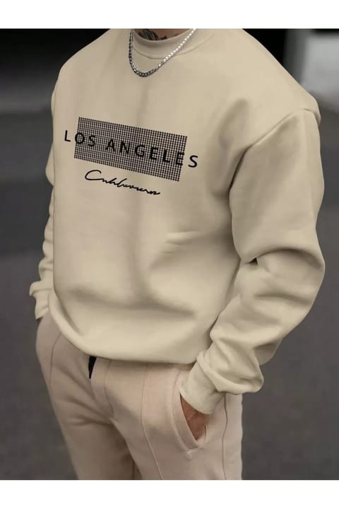 سویشرت اورسایز یونیسکس طرح Los Angeles uyguntarz