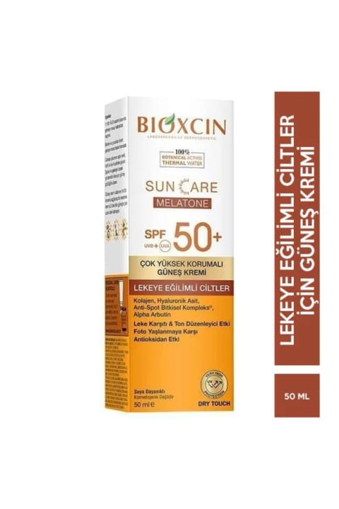 Bioxcin Sun Care Melatone SPF50 ضدآفتاب مناسب پوستهای مستعد لک ۵۰ میلیلیتر