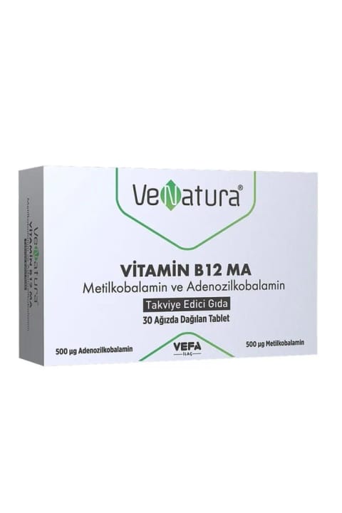 VeNatura Vitamin B12 MA متیل کوبالامین و آدنوزیل کوبالامین ۳۰ قرص جوشان