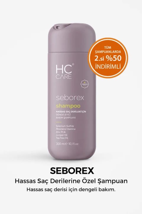 شامپو مراقبت از پوست سر HC Care Seborex مخصوص شوره، پوستهریزی و خارش