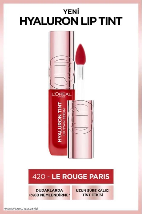 لورآل پاریس هایالورون لیپ تینت براق کننده لب - 420 Le Rogue Paris