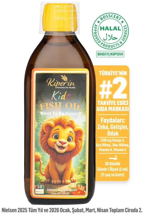 Kiperin Kids Fish Oil | مخصوص کودکان | روغن ماهی بالا 1800، Omega 3 1206mg
