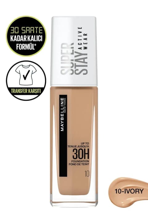 Maybelline New York Superstay Active Wear فونداسیون - 10 Ivory