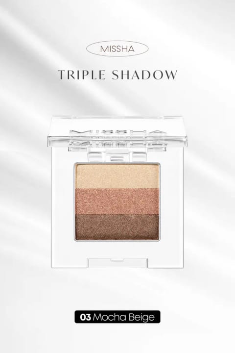 Missha سایه چشم سهرنگ Triple Shadow با بافت نرم و بدون پودرریزی (03 M...