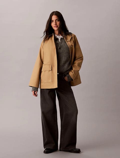 کت کلاسیک زنانه کتان Twill کلوین کلاین