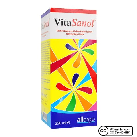 شربت مولتی‌ویتامین Allergo VitaSanol 250 میلی‌لیتر