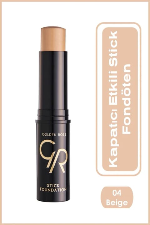 Golden Rose Stick Foundation شماره 04 Beige - کرم پودر استیکی با پوشش بالا 11 گرم