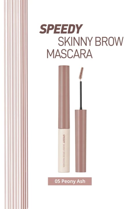 PERIPERA Speedy Skinny Brow Mascara رژ ابرو و تثبیتکننده — 05 Peony Ash