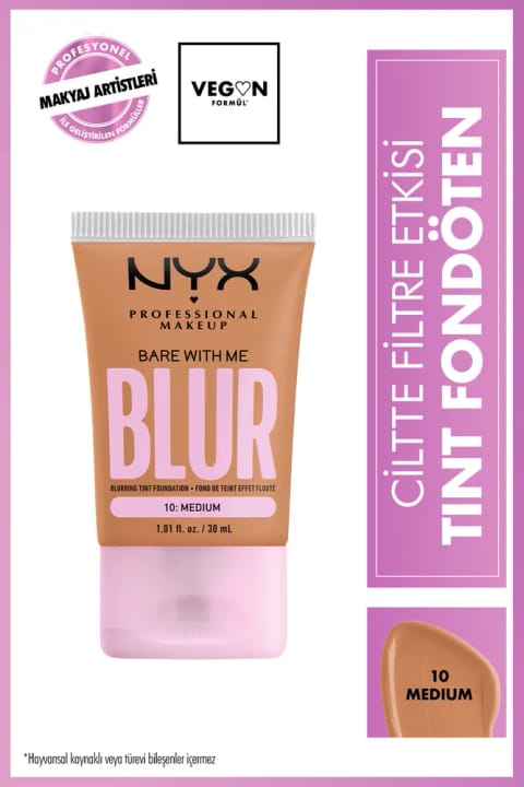 NYX Professional Makeup Blur Tint فونداسیون افکت فیلتر روی پوست - 10 Medium