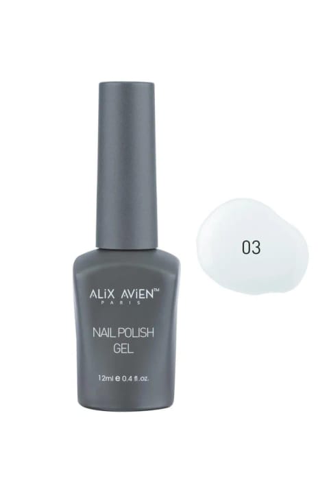 Alix Avien UV ماندگار ژل پولیش مرواریدی سفید 03 - ۱۲ میلیلیتر