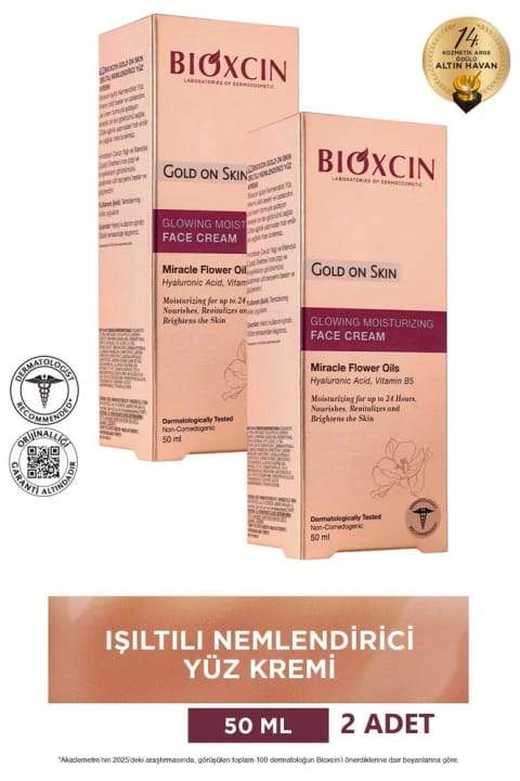 Bioxcin Gold On Skin کرم روشنکننده صورت ۲×۵۰ میلیلیتر