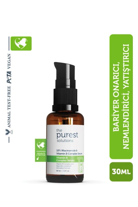 The Purest Solutions ترمیمکننده و تسکیندهنده سرم پوستی ویتامین B