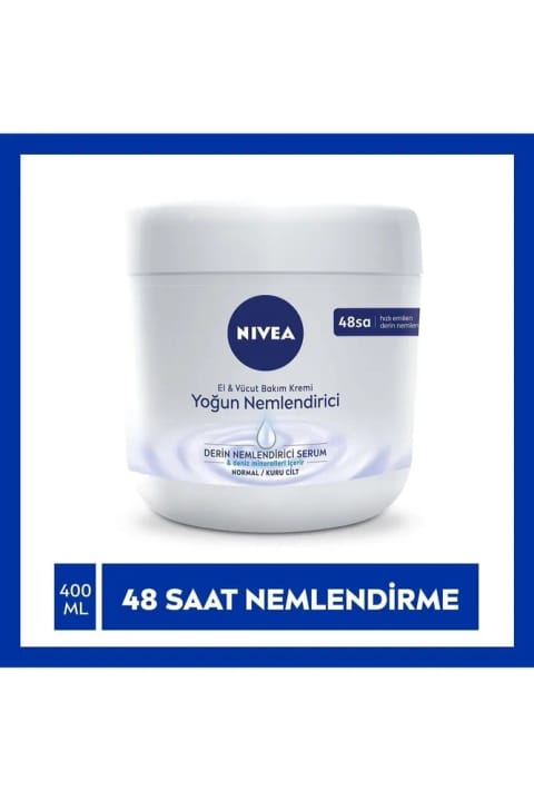 NIVEA کرم مراقبت از دست و بدن با رطوبت‌رسانی عمیق برای پوست نرمال و خشک 400 میلی‌لیتر