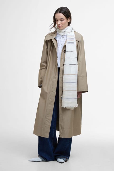 شال راه‌راه Barbour مدل Erica رنگ Breeze Blue کد BL63