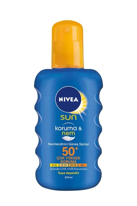 نیوآ سان اسپری ضدآفتاب محافظت و آبرسانی SPF50+ ۲۰۰ میلیلیتر