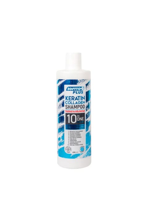 Softto Plus Keratin Collagen بدون نمک شامپو 400 میلیلیتر