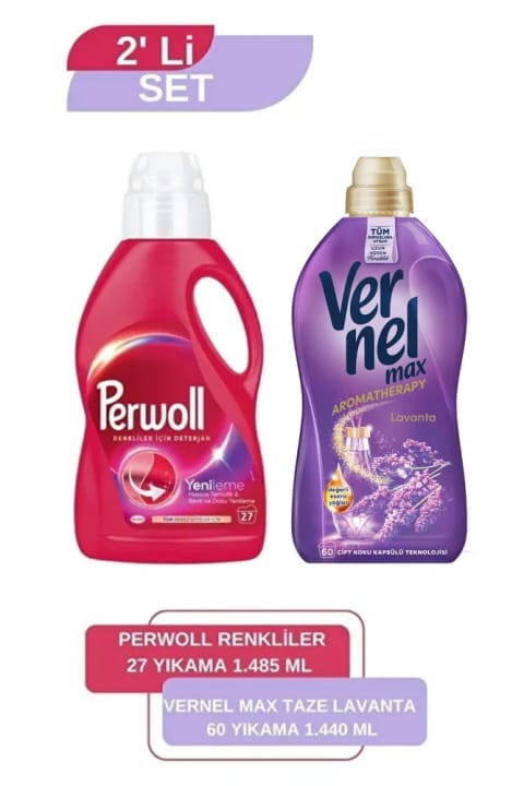 Vernel Max تازه اسطوخودوس 1.44L + Perwoll رنگی 1.485