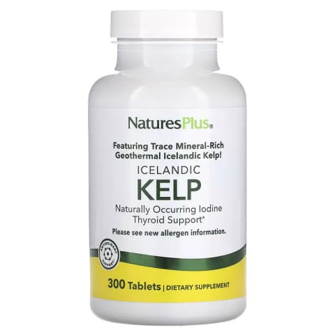 مکمل جلبک NaturesPlus Icelandic Kelp، حمایت از تیروئید، ۳۰۰ قرص