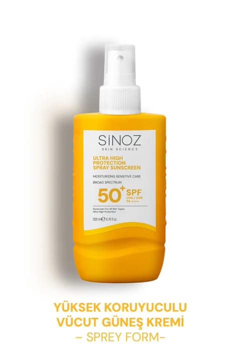 سینوز SPF50+ اسپری ضد آفتاب بدن با محافظت فوق العاده بالا - مرطوب کننده حساس