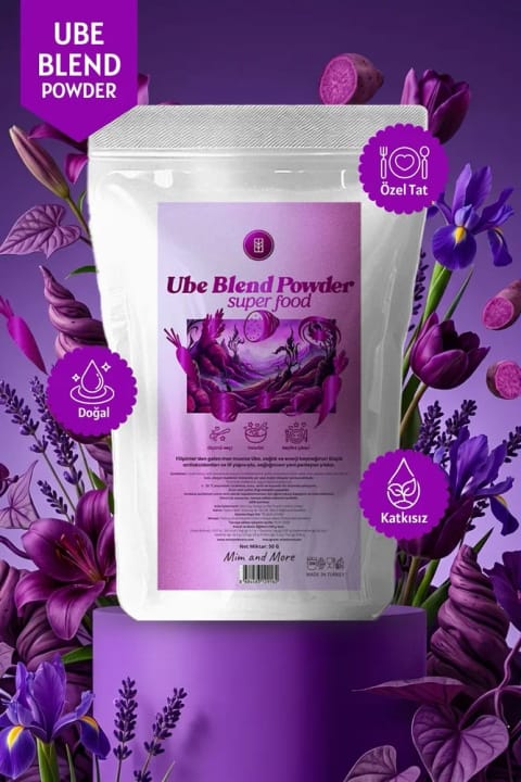 Mim and More Ube Blend Powder - مخلوط سوپرفود بنفش 50 گرم