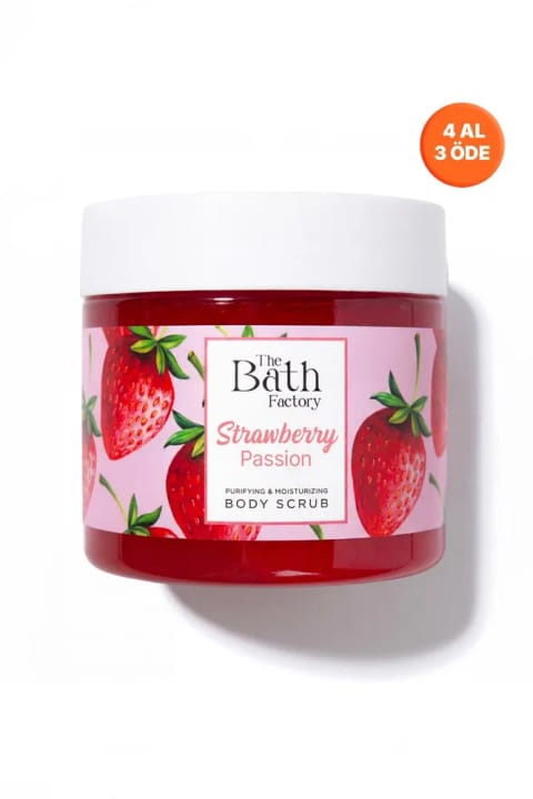 THE BATH FACTORY اسکراب بدن مرطوبکننده و پاککننده - طعم توتفرنگی 300 گرم