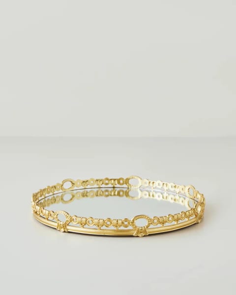 سینی دکوراتیو فلزی Hilary ۵,۵ سانتی‌متر Gold