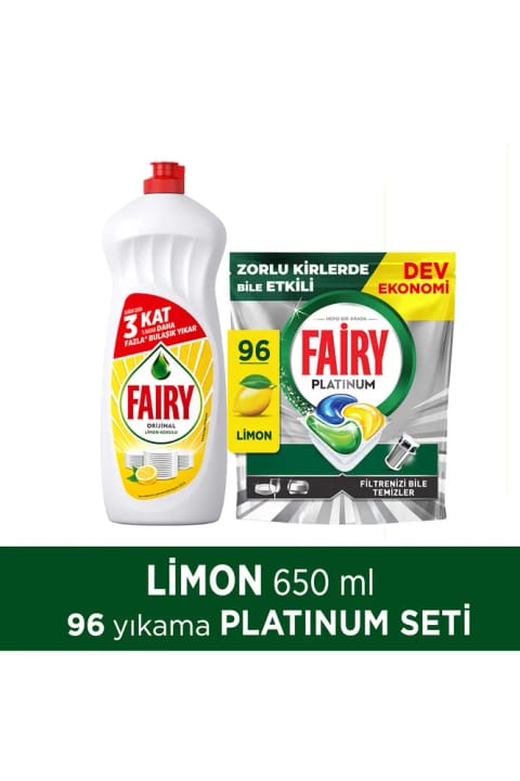 Fairy Platinum ماشین ظرفشویی کپسول/قرص ۹۶ شستشو و مایع...
