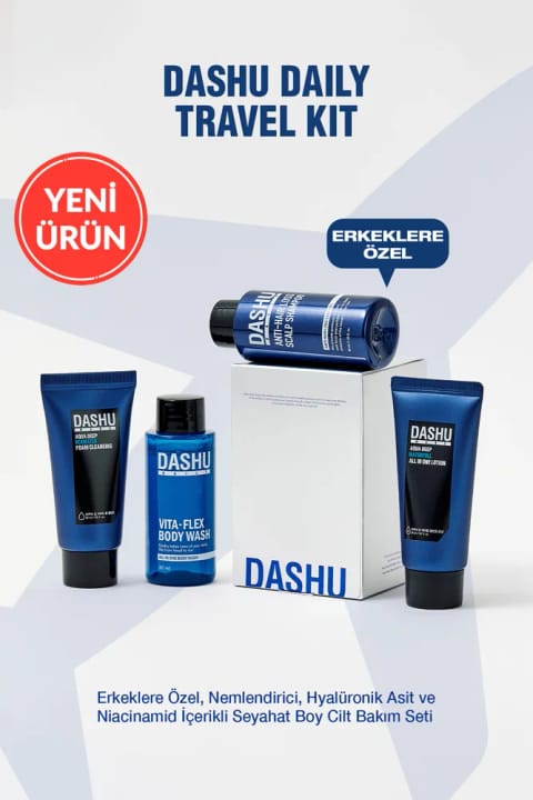 DASHU مخصوص آقایان، ست مراقبت از پوست سایز مسافرتی مرطوب‌کننده Daily Travel K...