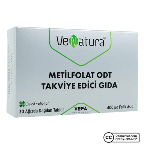 وناتورا متیلفولات ODT 400 میکروگرم 30 قرص