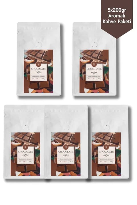 پک ۵ عددی قهوه معطر شکلاتی Mim and More 200 گرمی