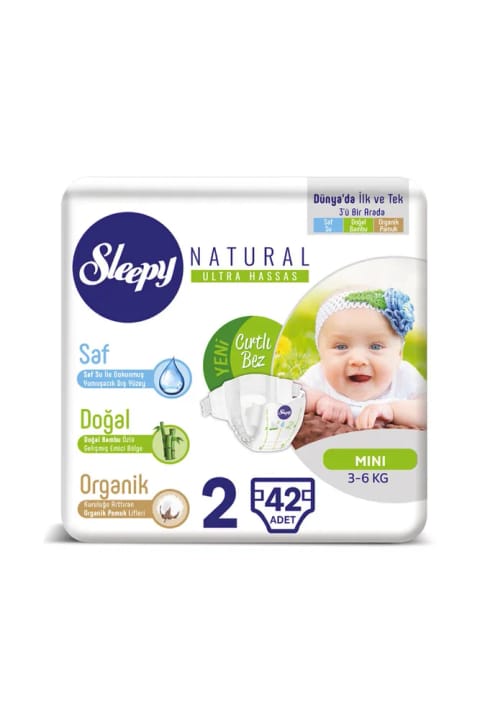Sleepy Natural جامبو تکی سایز ۲ مینی ۴۲ عددی