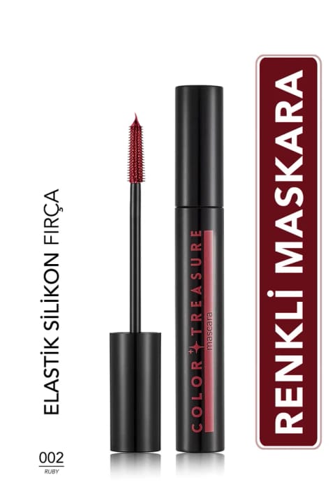 Flormar Color Treasure Ruby ماسکارا رنگی قرمز با پیگمنت بالا 002