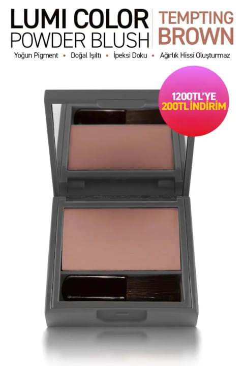 Alix Avien پودر رژ گونه با بافت ابریشمی فوق‌العاده نرم و رنگدانه متراکم - Lumi Color — 154 Tempting Brown