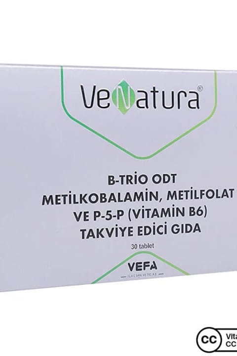 VeNatura B-trio ODT قرص متیل کوبالامین، متیل فولات و ویتامین B6 (30 عددی)