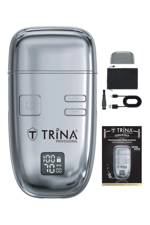 ماشین اصلاح حرفهای Trina مدل TRNSKLKS0016GY رنگ طوسی