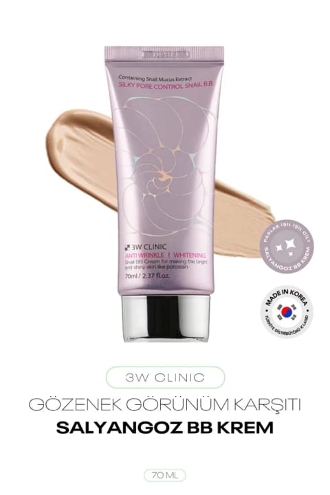 3W CLINIC کرم BB ضد ظاهر منافذ کره‌ای Silky Pore Control