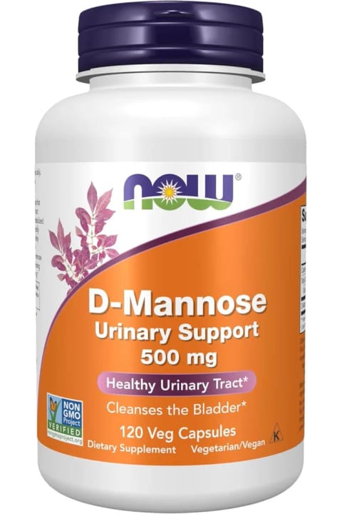 Now Foods D-Mannose 500 mg 120 کپسول وگان ساخت آمریکا DaphneLabs