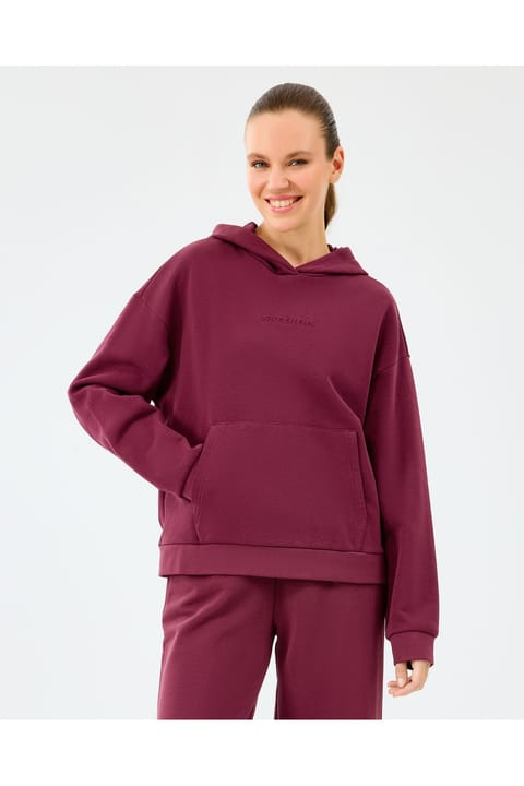 SKECHERS هودی اسنشال زنانه شرابی S2610013-3877