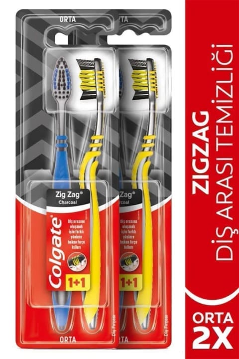 Colgate Zigzag Charcoal مسواک بین دندانی متوسط ۱+۱ عددی ۲ عددی مراقبت دهان...